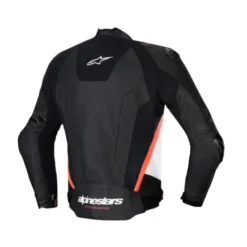 Giubbotto Missile V3 Pelle Nero Bianco Rosso