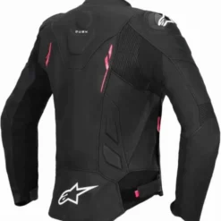 Giubbotto Stella Dusk pelle Nero Bianco Fuxia