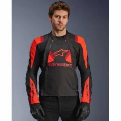 Giubbotto T-Stunt Air tex Nero Rosso Fluo