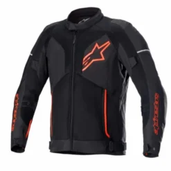 Giubbotto Viper V3 tex Nero Rosso Fluo
