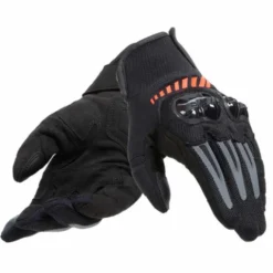 Guanto Mig 3 Air Pelle-Tex Nero Rosso Fluo