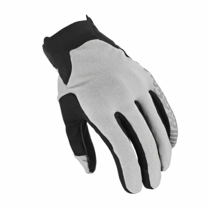 Guanto Obtain Tessuto-Pelle Grigio Nero