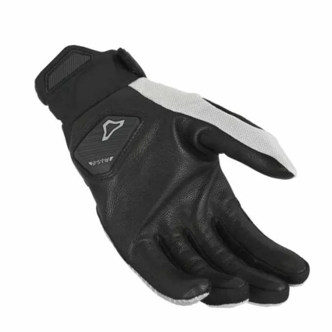Guanto Obtain Tessuto-Pelle Grigio Nero