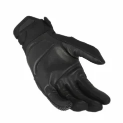 Guanto Obtain Tessuto-Pelle Nero