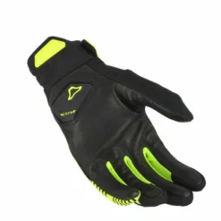 Guanto Obtain Tessuto-Pelle Nero Giallo Fluo