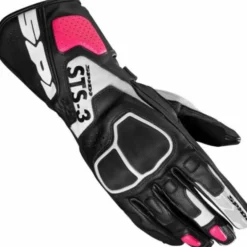 Guanto STS-3 Lady Pelle Nero Fuxia