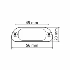Luce Targa 4 Led SMD Bianca
