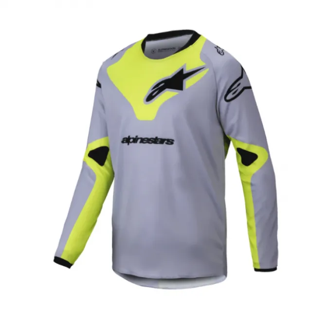 Maglia Youth Racer Veil grigio giallo fluo