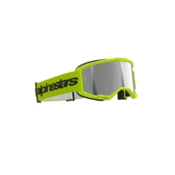 Maschera Alpinestars Vision 3 Wordmark Giallo Fluo Lente Argento