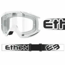 Maschera Ethen 06 Basic Bianco Nero Lente Trasparente