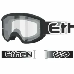 Maschera Ethen 06 Basic Nero Bianco Lente Trasparente