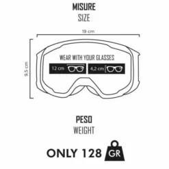 Maschera Ethen 06 Basic Nero Lente Trasparente