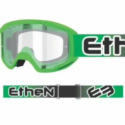 Maschera Ethen 06 Basic Verde Nero Lente Trasparente