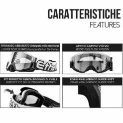 Maschera Ethen 06 Evolution Bianca Lente Rossa