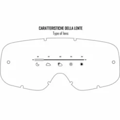 Maschera Ethen MX65 Bambino Nero Bianco