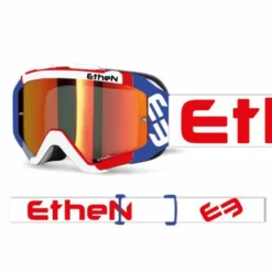 Maschera Ethen 05R Bianco Blu Rosso Lente Specchiata