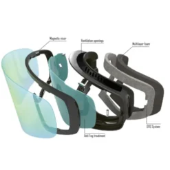 Maschera Magnetic Ethen MAG33 Bianco Nero Lente Rossa