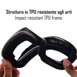 Maschera Magnetic Ethen MAG31 Nero Rosso Lente Rossa