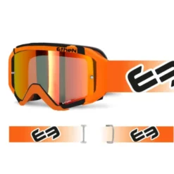 Maschera Medium 05Primis Nero Arancio Lente Rossa