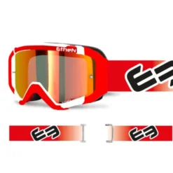 Maschera Medium 05Primis Rosso Bianco Lente Rossa
