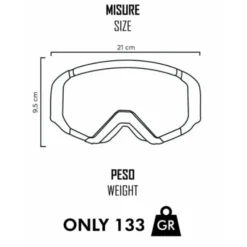 Maschera Medium 05Primis Rosso Bianco Lente Rossa