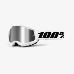Maschera Strata 2 Bianco Lente Specchio Argento