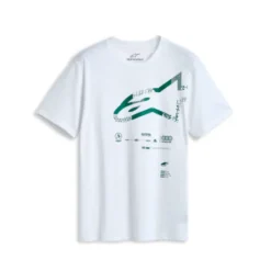 T-shirt Alpinestar Gerografica CSF bianco verde