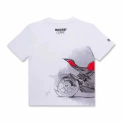 T-shirt Ducati Discovery per bambini bianca