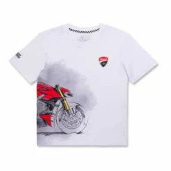 T-shirt Ducati Discovery per bambini bianca