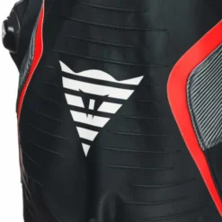 Tuta Audax D-zip Prof Estiva Nero Rosso Fluo Grigio
