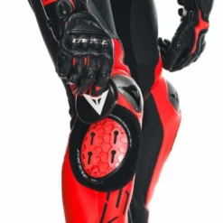 Tuta Audax D-zip Prof Estiva Nero Rosso Fluo Grigio