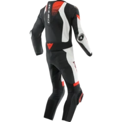 Tuta Dainese Laguna Seca 6 Perf. Nero Bianco Rosso Fluo