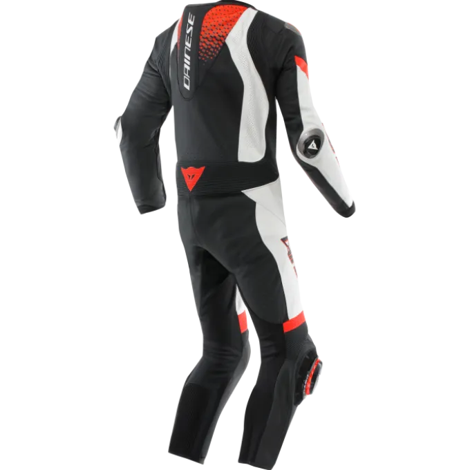 Tuta Dainese Laguna Seca 6 Perf. Nero Bianco Rosso Fluo