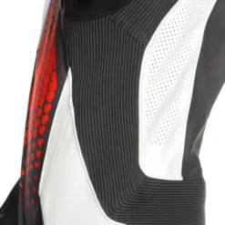 Tuta Dainese Laguna Seca 6 Perf. Nero Bianco Rosso Fluo