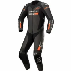 Tuta Gp Force Chaser Prof Nero Rosso Fluo