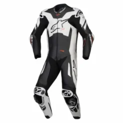 Tuta Gp Plus V4 Sprint 1PC Nero Bianco Rosso Fluo