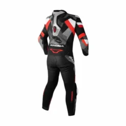 Tuta intera in Pelle Macna Ignite bianco rosso nero